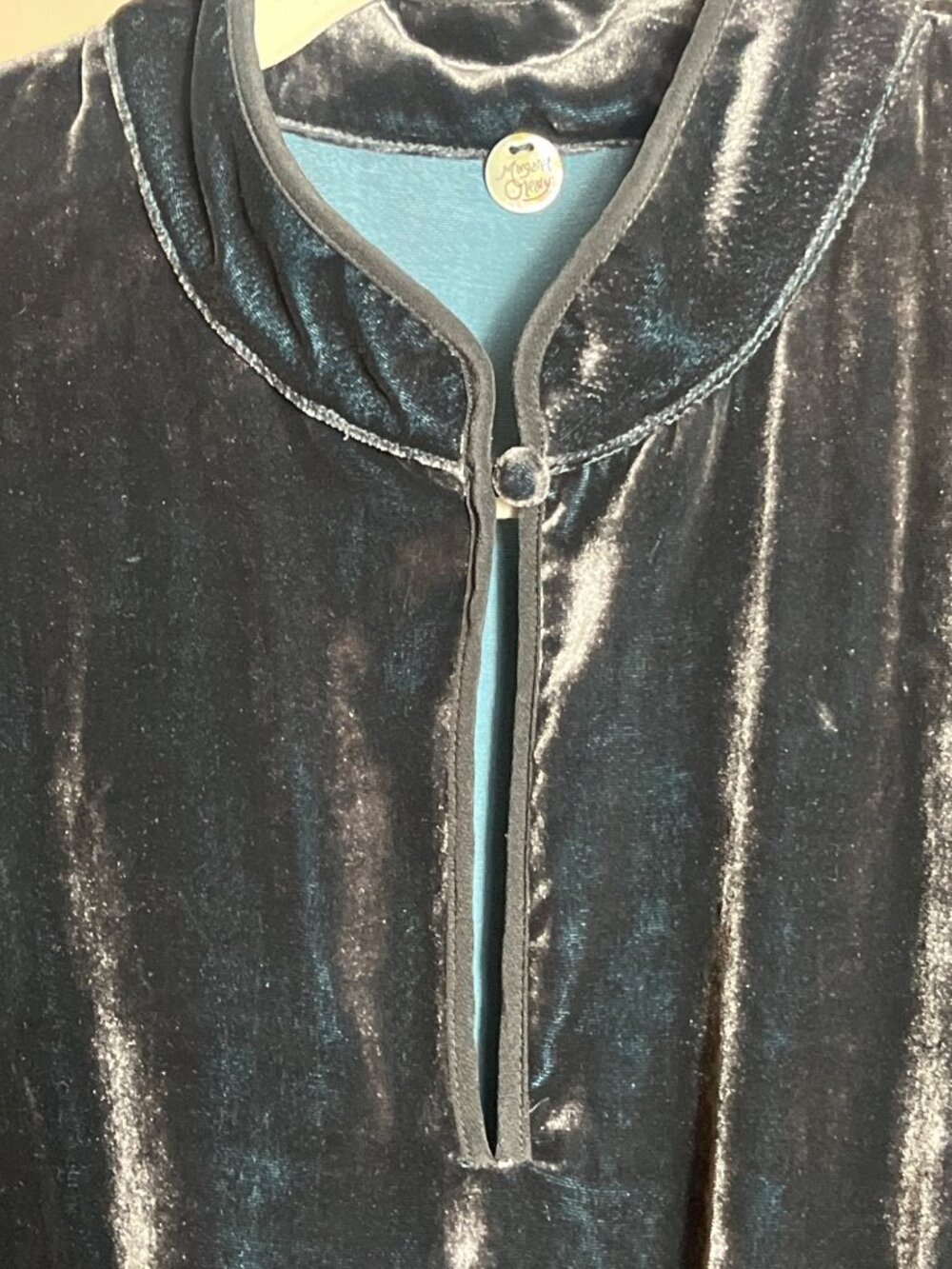 Whimsigoth Dark Feminine Top Witchy Silk Velvet Margret Oleary Luxury Layer Wm M - Picture 9 of 11